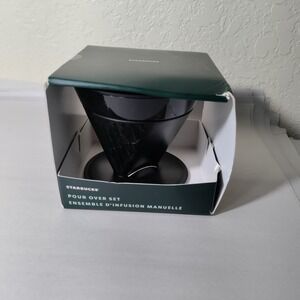 Starbucks Black Pour Over Set Coffee Funnel Brewing Manual Coffee Maker 2022
